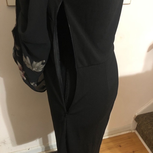 Hanna Nicole New with tag Black floral print Sleeveless Shawl Dress Size S. - Picture 9 of 12